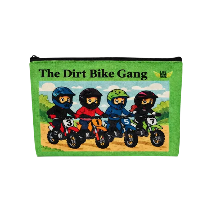 Dirt Bike Gang Pencil Case Green