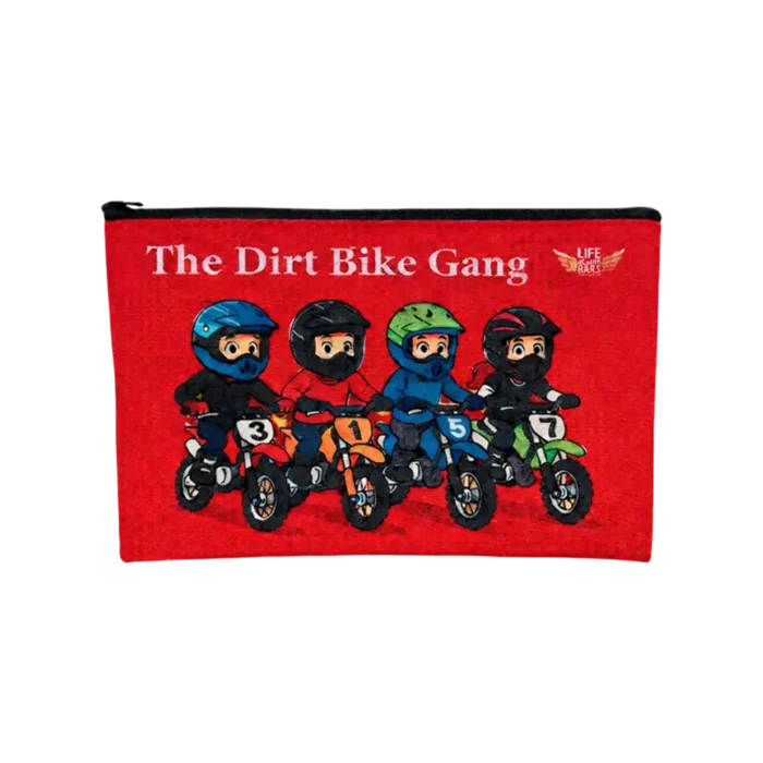 Dirt Bike Gang Pencil Case Red