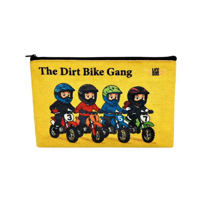 Dirt Bike Gang Pencil Case Yellow