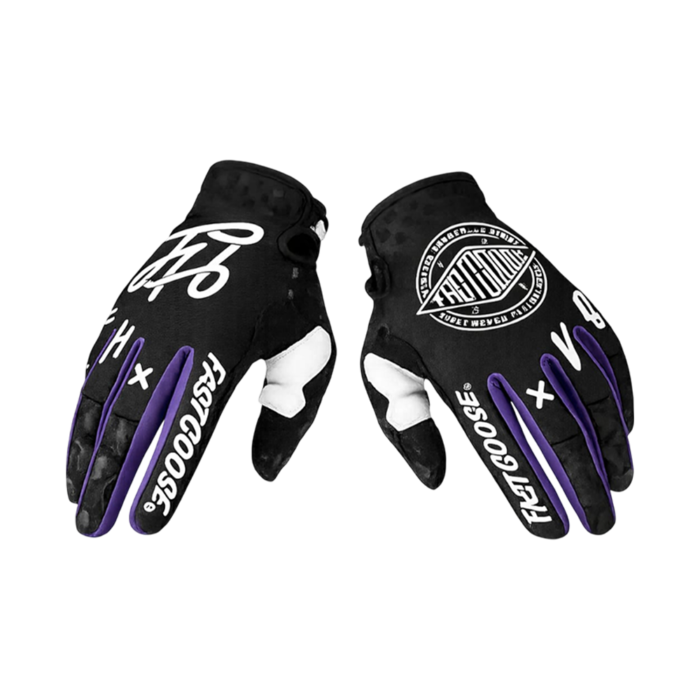 Fatgoose Motocross Gloves, Purple Black