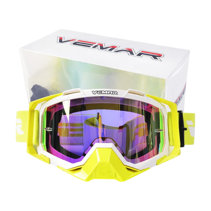 Vemar Motocross Goggles Yellow White