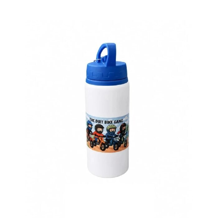 Dirt Bike Gang Aluminium Drink Bottle/Blue
