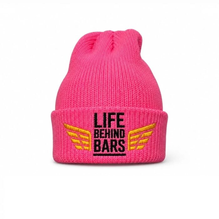 Knitted Acrylic Beanie / Pink
