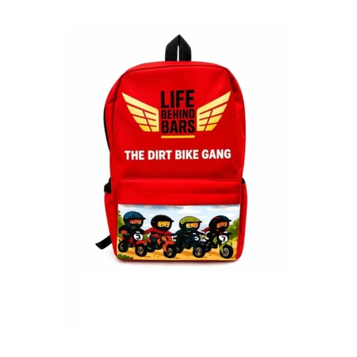 The Dirt Bike Gang Backpack/Red