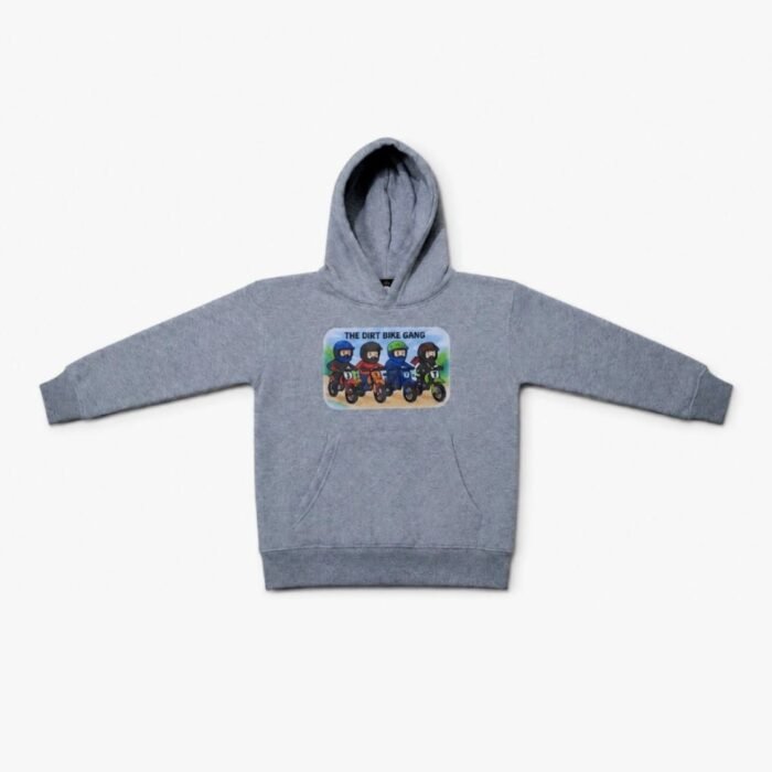 Kids Dirt Bike Gang Hoodie/Grey